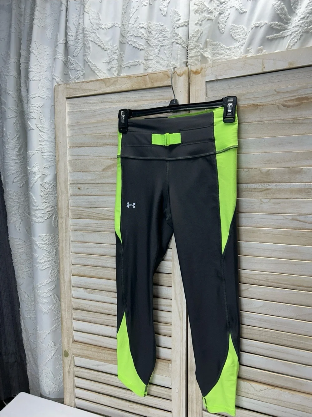 Under Armour Black & Neon Green Women’s Athletic Leggings